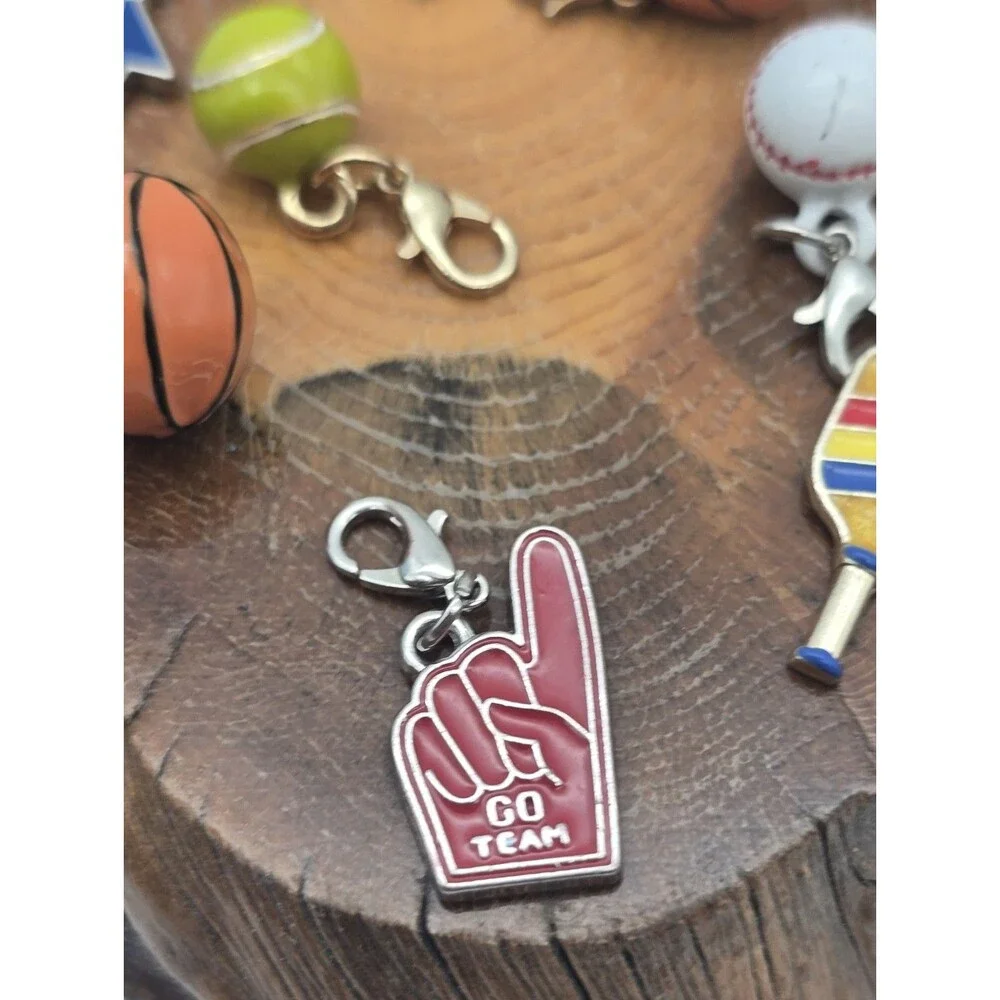 12- Sports Charm Lot - Basketball Baseball Soccor Pickle Ball Tennis Volley #1